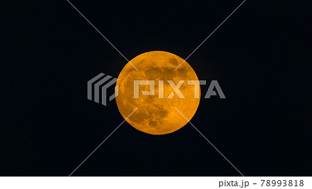 望月 満月 スーパームーン 月の写真素材