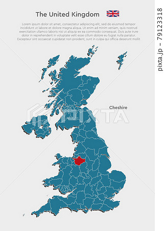 イングランド イギリス 地図 Englandのイラスト素材