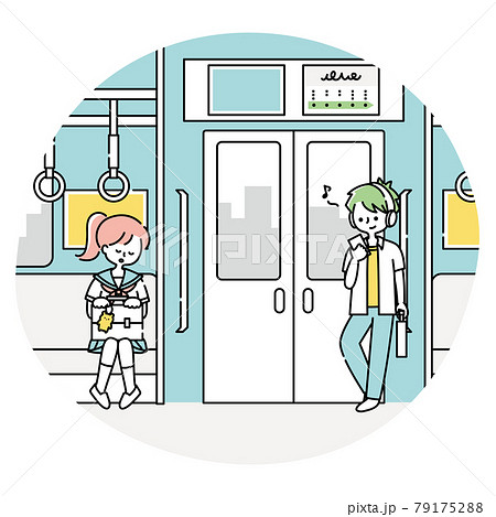 電車 車内のイラスト素材 電車 車内のイラスト素材
