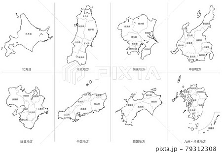 沖縄県 沖縄 地図 白地図のイラスト素材