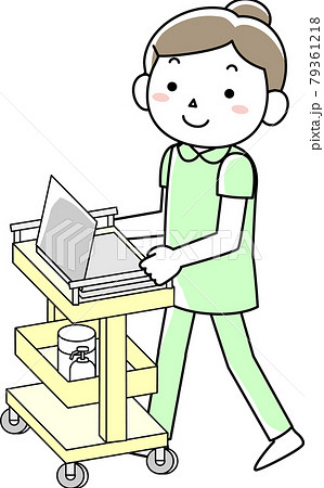 ナースカートのイラスト素材