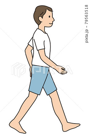 横歩きのイラスト素材