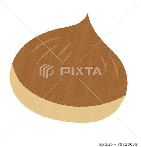 手描き風のかわいい栗のイラスト素材