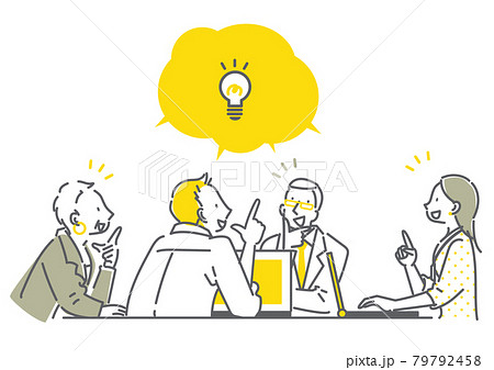 男女4人のイラスト素材