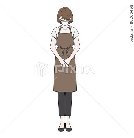 お辞儀 女性のイラスト素材