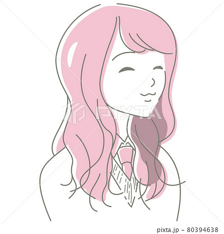 斜め顔のイラスト素材