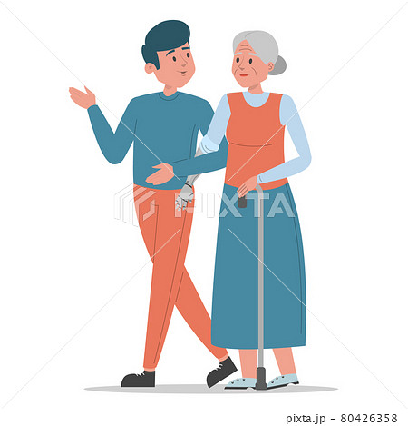 ガイドヘルパーのイラスト素材