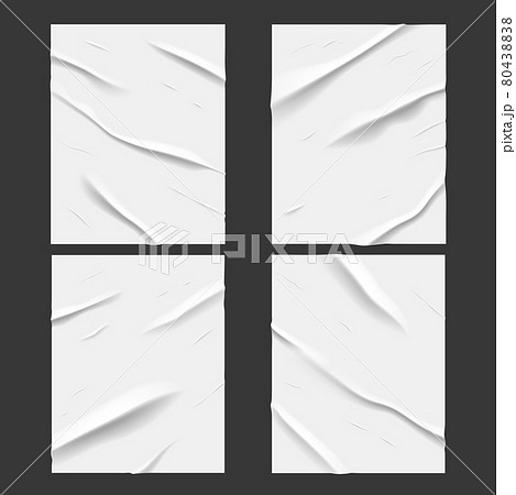 張り紙 貼る 紙 テープのイラスト素材