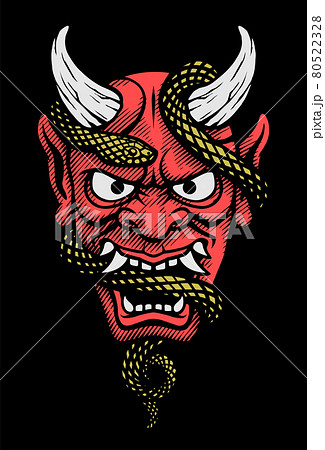 ベクトル ツノ 角 悪魔のイラスト素材