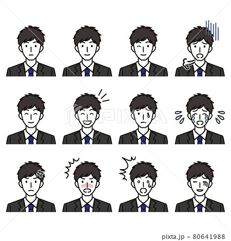 びっくり目のイラスト素材