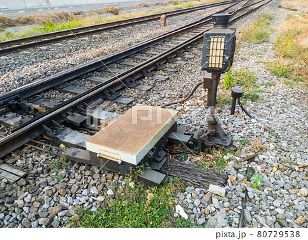 鉄道 ポイント 転轍機 標識の写真素材 - PIXTA