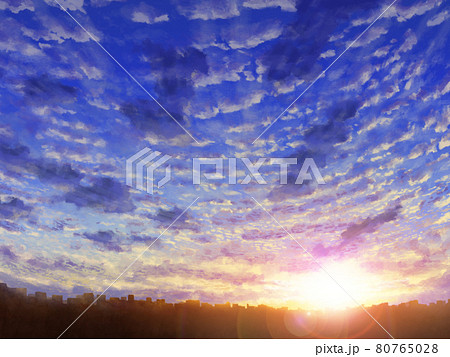 うろこ雲のイラスト素材 - PIXTA