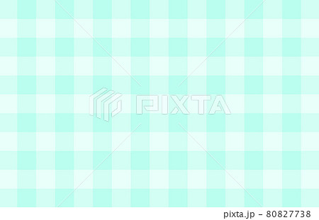 エメラルドグリーンのチェック柄の背景素材のイラスト素材