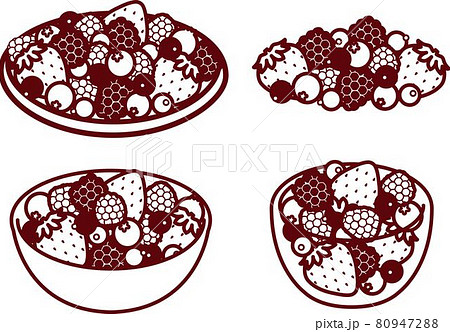 ミックスベリーのイラスト素材
