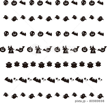 秋 ライン 飾り罫 かわいいのイラスト素材