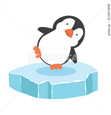 ペンギン 氷 氷山 イラストのイラスト素材