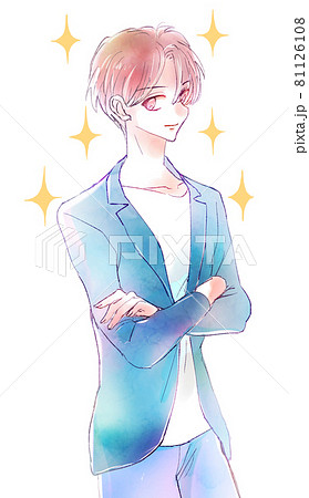 上から目線のイラスト素材