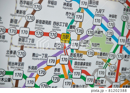 案内表示 路線図 停車駅 東京メトロの写真素材 - PIXTA