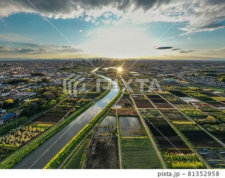 さいたま 航空写真 青空 さいたま市の写真素材 - PIXTA