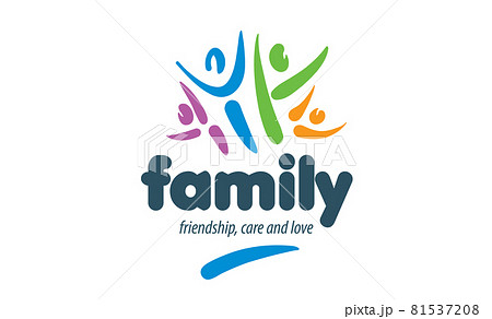 ファミリー 家庭 家族 ロゴのイラスト素材