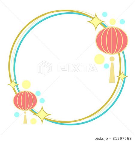 中国 中華風 飾り 提灯のイラスト素材