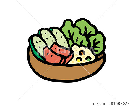 ポテトサラダのイラスト素材