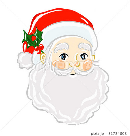 サンタクロース クリスマス イラスト 髭のイラスト素材