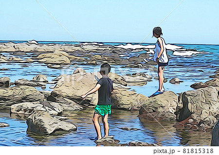 油絵 絵画 【岩場の海】 【公式通販】