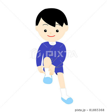 着替え 子供のイラスト素材