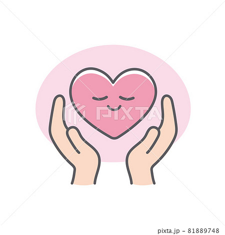 包み込む 手 守るの写真素材