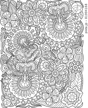 花 白黒 一輪のイラスト素材