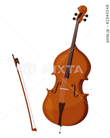 ウッドベース 弦楽器 ベース 楽器 ベクターのイラスト素材