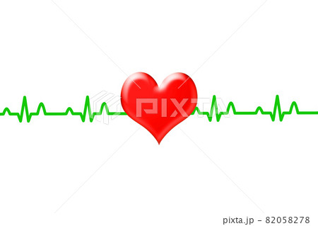 心電図のイラスト素材