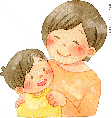 水彩 親子 母親 母子のイラスト素材 - PIXTA