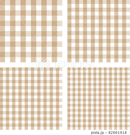 ギンガムチェック 背景 ナチュラル 白バックのイラスト素材