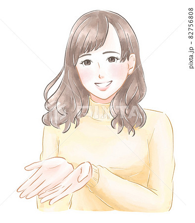 冬 女の子 人物 おしゃれのイラスト素材