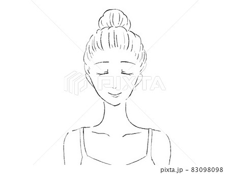 瞼を閉じるのイラスト素材