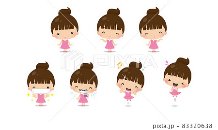 マスク 女の子のイラスト素材