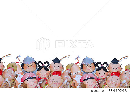 七福神 かわいい イラスト 幸福の写真素材