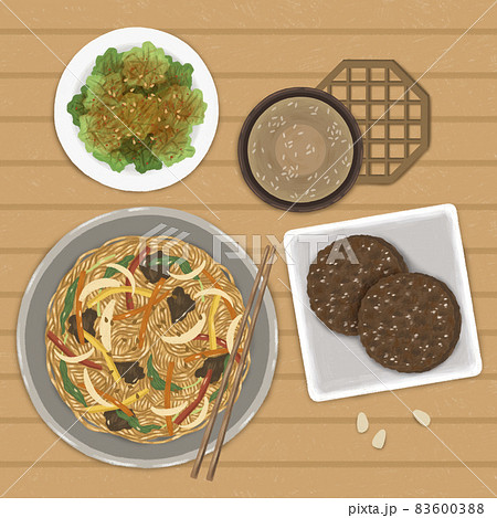 チャプチェのイラスト素材