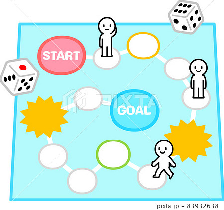 人生ゲームのイラスト素材