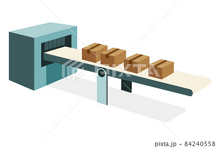 ベルトコンベアのイラスト素材