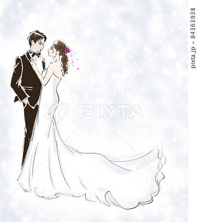 花嫁 女性 綺麗 おしゃれのイラスト素材