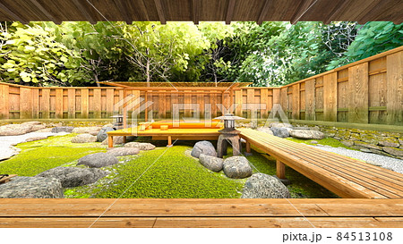 公園 日本庭園のイラスト素材集 ピクスタ