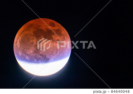 皆既月食の写真素材