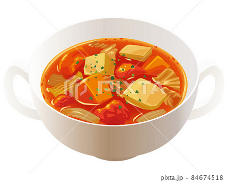 トマトスープ(png・CSeps）：イラスト無料
