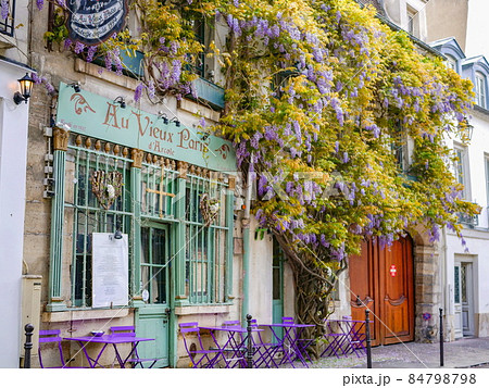 フランス パリ カフェ おしゃれの写真素材