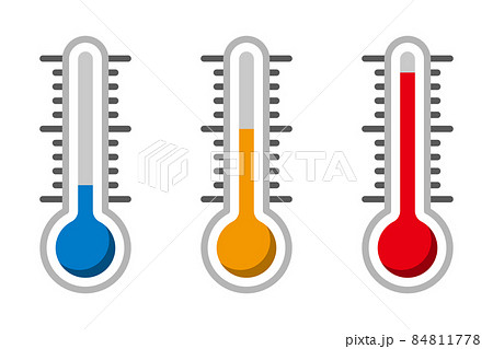 温度計 寒暖計 温度 目盛のイラスト素材