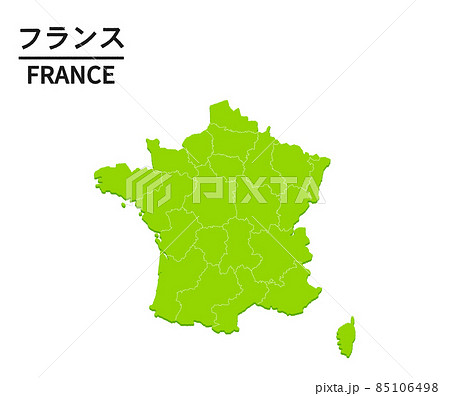 フランス　世界地図 世界地図 地図 フランス FRANCEの写真素材 - PIXTA