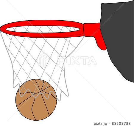 ゴールネット バスケットゴール バスケ イラストのイラスト素材